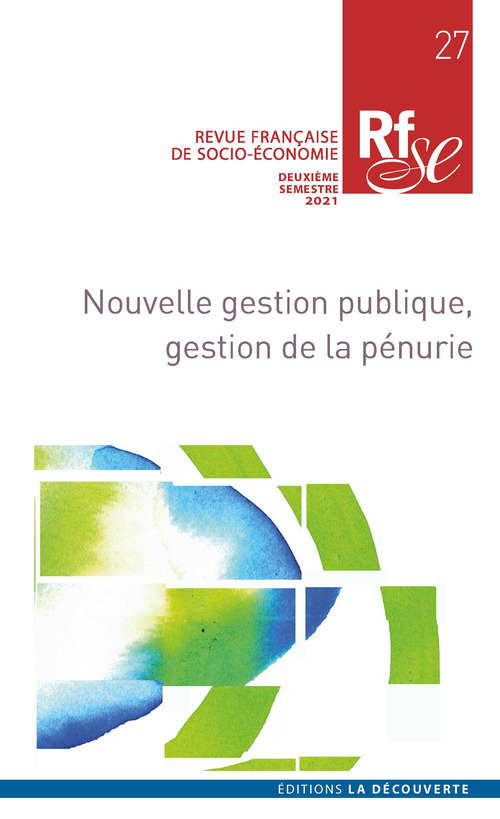 Couverture ebook de Revue Française de Socio-Économie n° 27, de Collectif