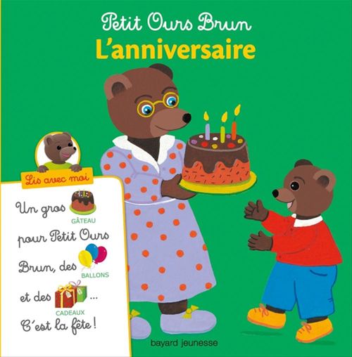 Couverture ebook de Petit Ours Brun, Lis avec moi - L'anniversaire, de Marie Aubinais, Charlotte LE BRETON