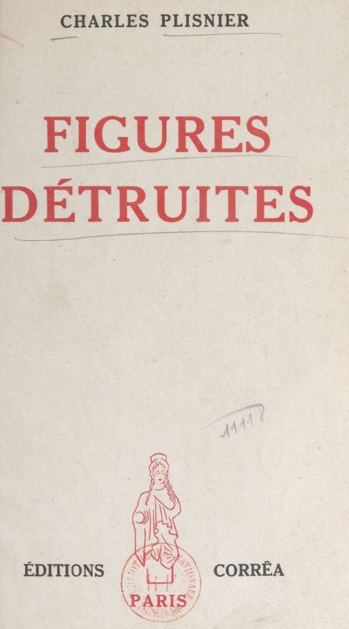 Couverture ebook de Figures détruites, de Charles Plisnier