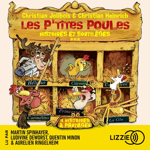 Couverture audiobook de Les P'tites Poules Compilation 3 - Histoires et sortilèges, de Christian Jolibois, Christian Heinrich