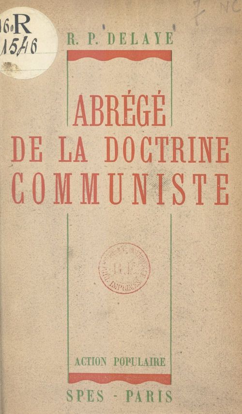 Couverture ebook de Abrégé de la doctrine communiste, de E. Delaye