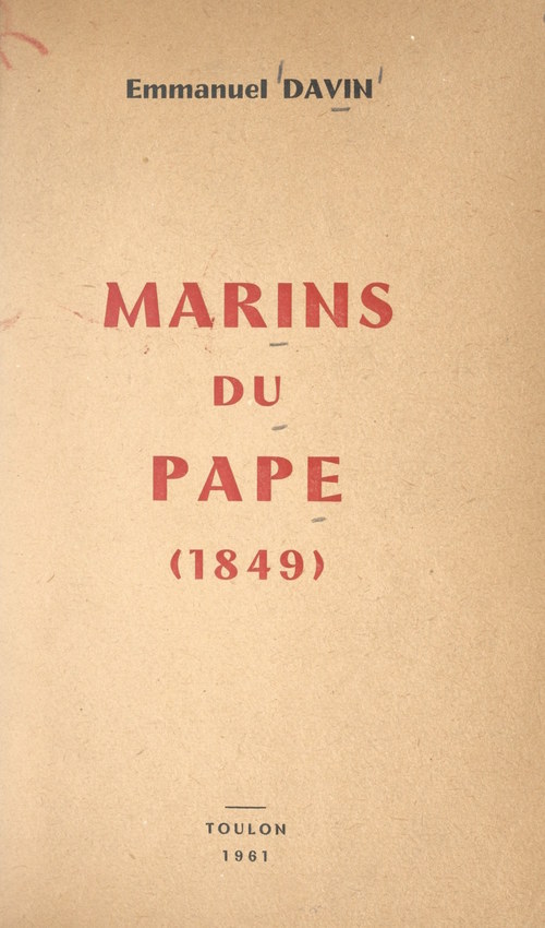 Couverture ebook de Marins du Pape (1849), de Emmanuel Davin