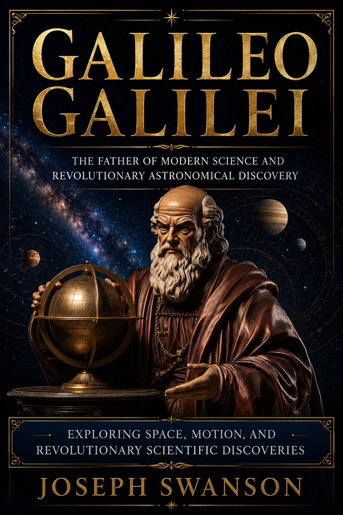Couverture ebook de Galileo Galilei: The Father of Modern Science and Revolutionary Astronomical Discovery, de Joseph Swanson
