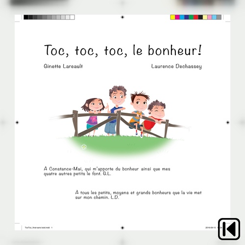Couverture audiobook de Toc, toc, toc, le bonheur!, de Ginette Lareault