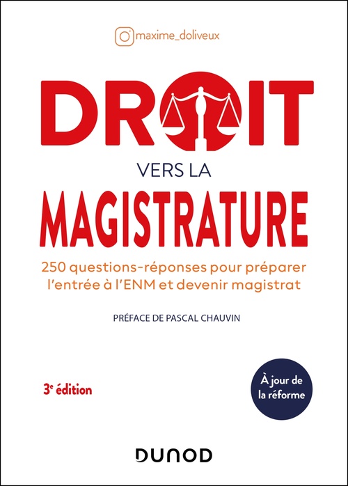 Couverture ebook de Droit vers la magistrature - 3e éd., de Maxime Doliveux