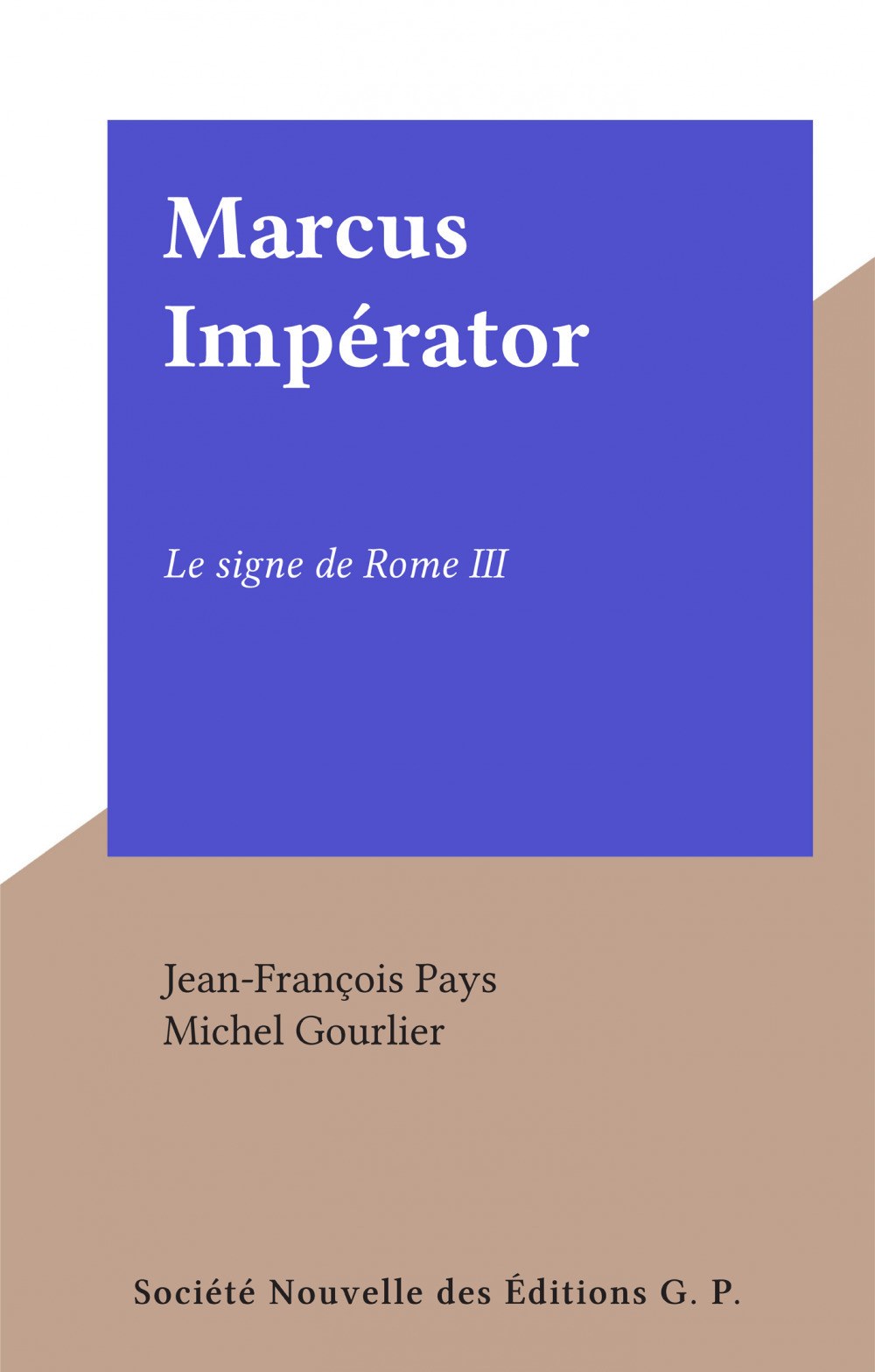 Couverture ebook de Marcus Impérator, de Jean-Francois Pays