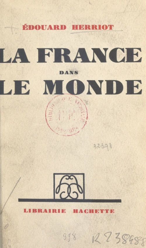 Couverture ebook de La France dans le monde, de Edouard Herriot
