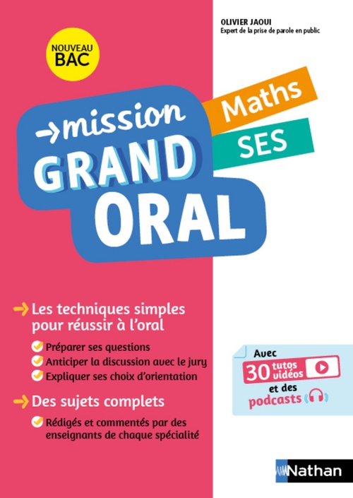 Couverture ebook de Mission Grand Oral Maths / SES, de Nicolas Coppens, Pierre-Antoine Desrousseaux, Etienne Scharr, Olivier Jaoui