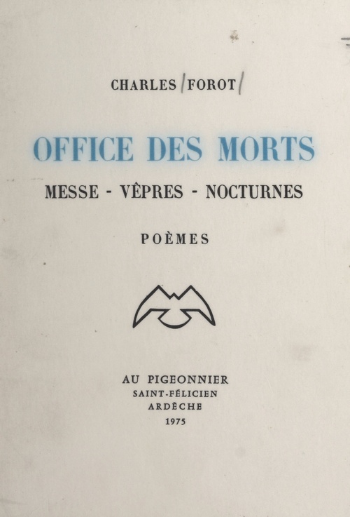 Couverture ebook de Office des morts, de Charles Forot