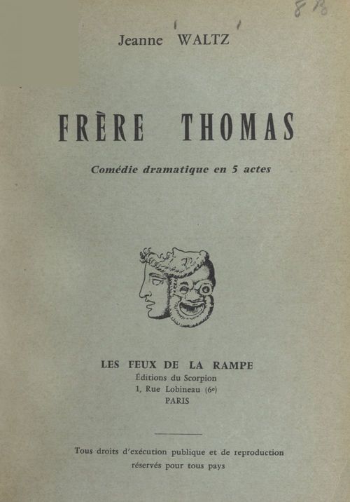 ebook cover of Frère Thomas, by Jeanne Waltz