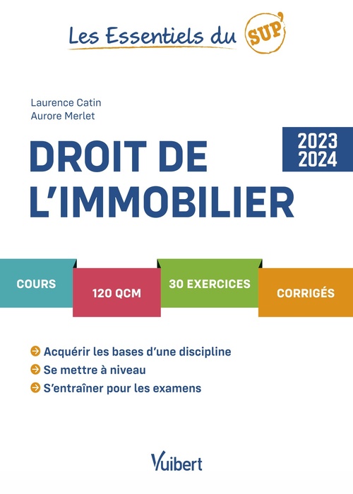 Couverture ebook de Droit de l´immobilier 2023/2024, de Laurence Catin, Aurore  Merlet