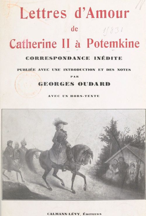 ebook cover of Lettres d'amour de Catherine II à Potemkine, by Catherine Ii De Russie