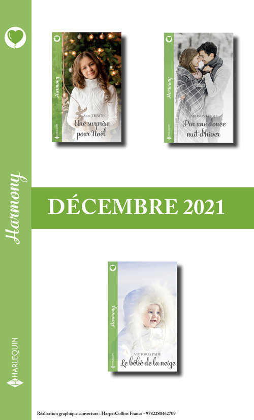 Couverture ebook de Pack mensuel Harmony : 3 romans (Décembre 2021), de Collectif