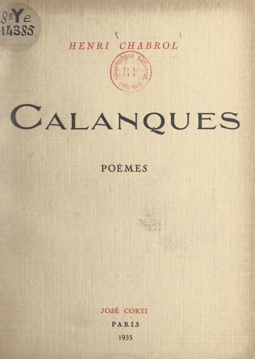 ebook cover of Calanques, by Henri Chabrol