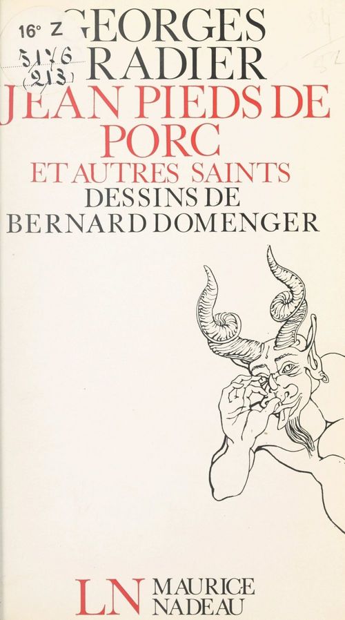 Couverture ebook de Jean Pieds-de-Porc et autres saints, de Georges Fradier