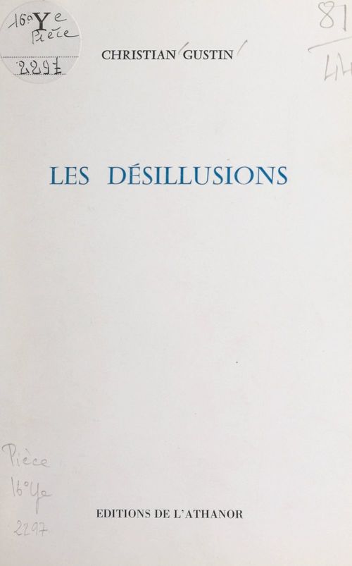 Couverture ebook de Les désillusions, de Christian Gustin