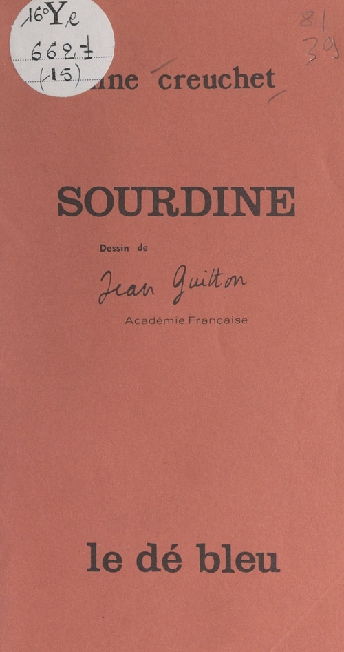 Couverture ebook de Sourdine, de Anne Creuchet