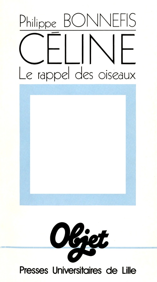 ebook cover of Céline - Le rappel des oiseaux, by Bonnefis