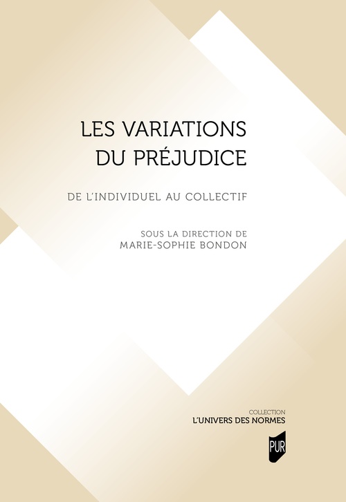 Couverture ebook de Les variations du préjudice, de Marie-Sophie Bondon (dir.)