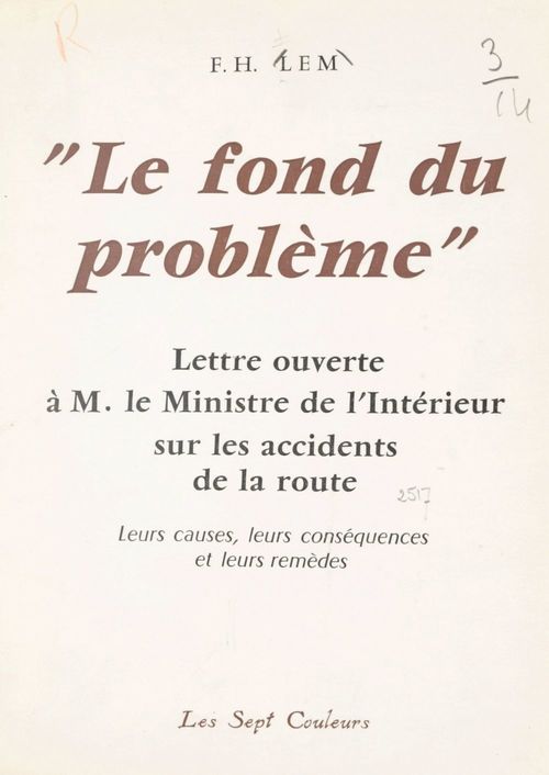 Couverture ebook de Le fond du problème, de Frederic Henri Lem