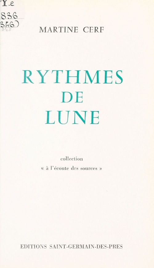 ebook cover of Rythmes de lune, by Martine Cerf