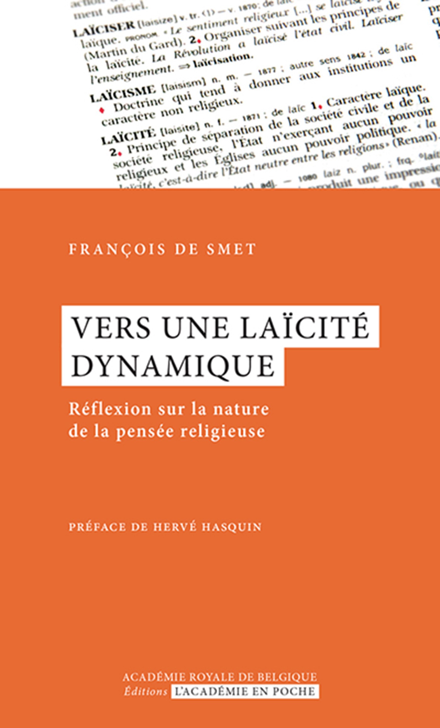 ebook cover of Vers une laïcité dynamique, by François de Smet