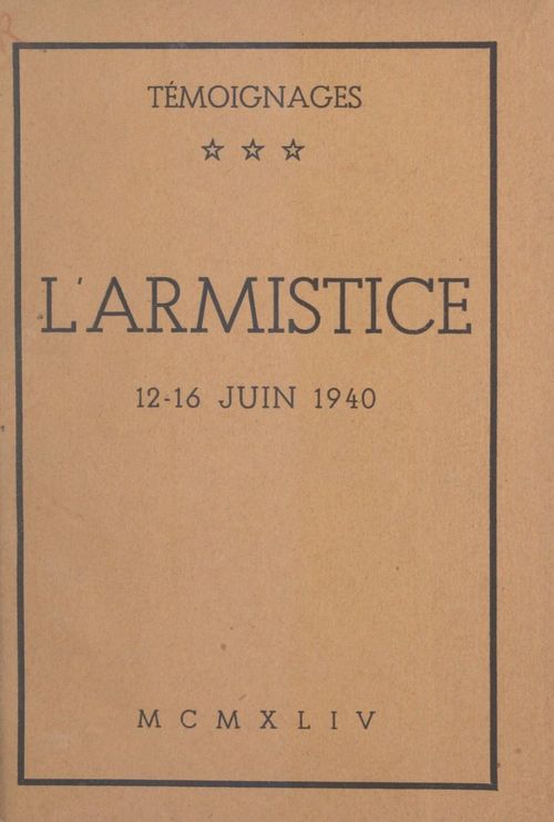 Couverture ebook de L'Armistice, 12-16 juin 1940, de Roger Giron, Vexin