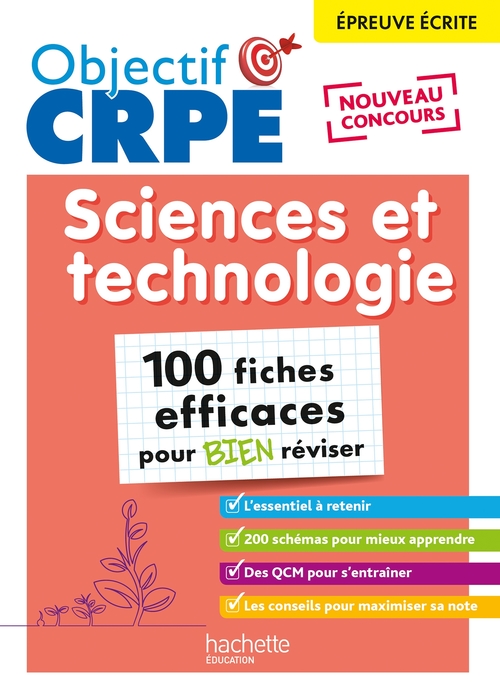 ebook cover of Objectif CRPE 2025 - Sciences et technologie - 100 fiches efficaces pour bien réviser - Ep. écrite, by Sébastien Dessaint, Sophie Iseler, Sébastien Turpin
