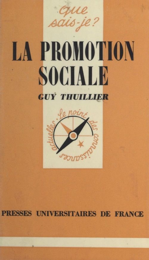 Couverture ebook de La promotion sociale, de Guy Thuillier