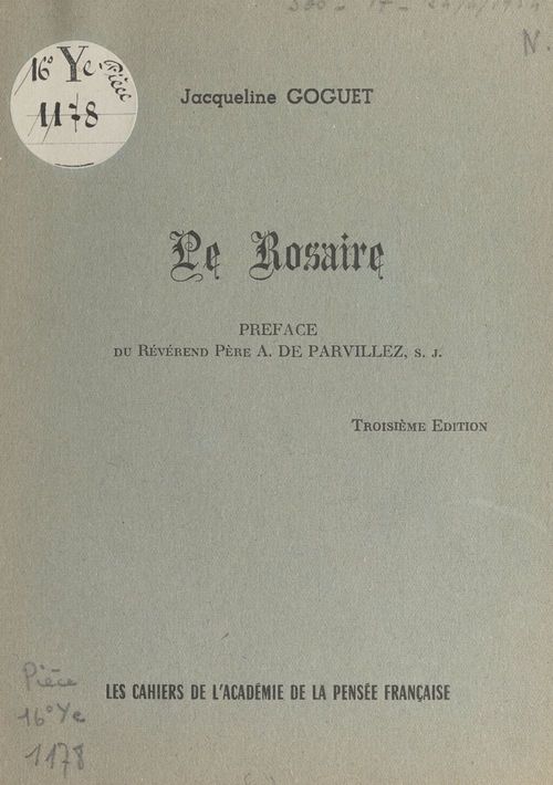 Couverture ebook de Le Rosaire, de Jacqueline Goguet
