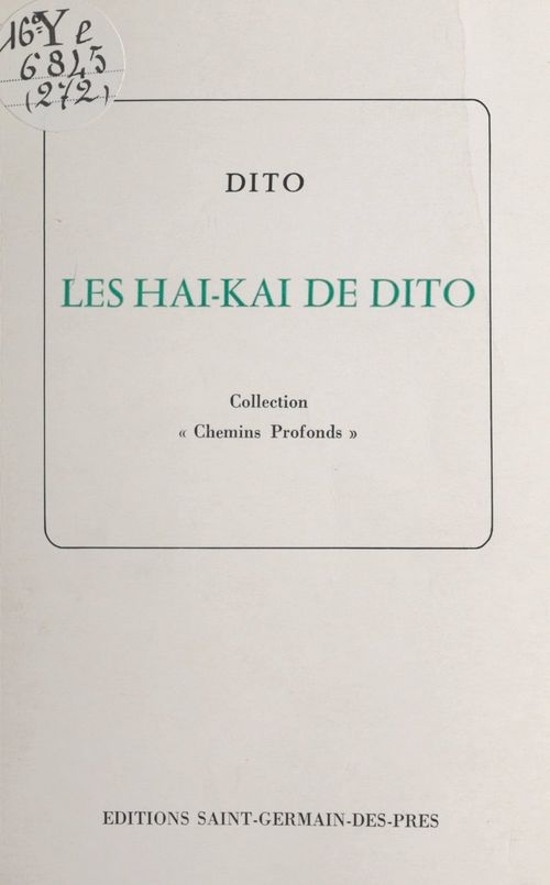 ebook cover of Les Haï-Kaï de Dito, by Dito