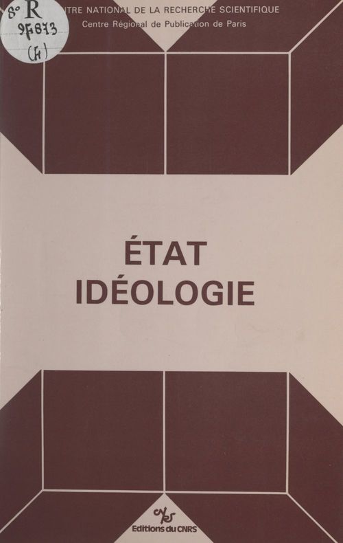 ebook cover of État, idéologie, by Economi Centre De Philosophie Politique, Mireille Delbraccio