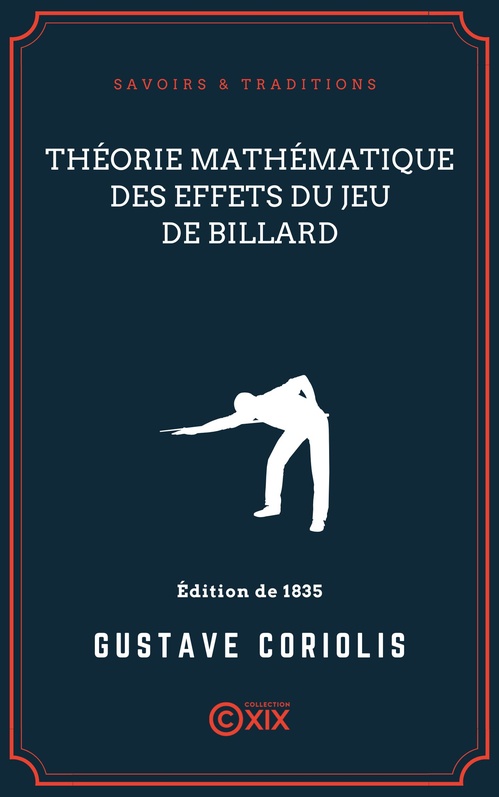 ebook cover of Théorie mathématique des effets du jeu de billard, by Gustave Coriolis