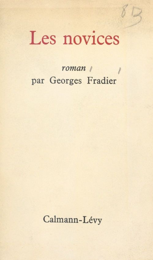 Couverture ebook de Les novices, de Georges Fradier