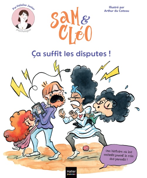 Couverture ebook de Sam et Cléo, c'est le monde à l'envers - Ça suffit les disputes !, de Héloïse Junier
