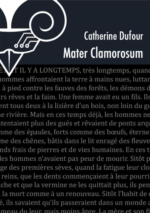 ebook cover of Mater Clamorosum, by Catherine Dufour