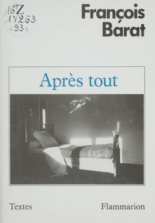 ebook cover of Après tout, by François Barat