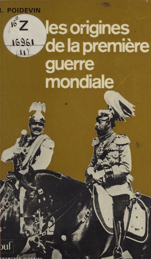 Couverture ebook de Les origines de la première guerre mondiale, de Raymond Poidevin