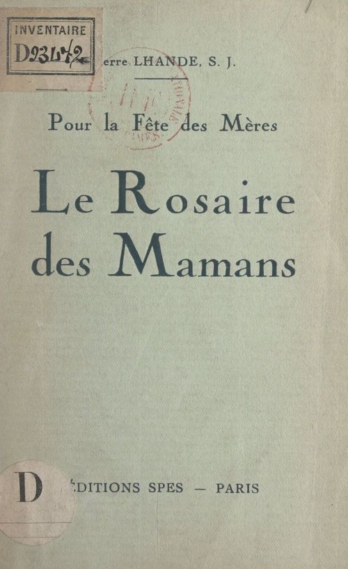Couverture ebook de Le Rosaire des mamans, de Pierre Lhande