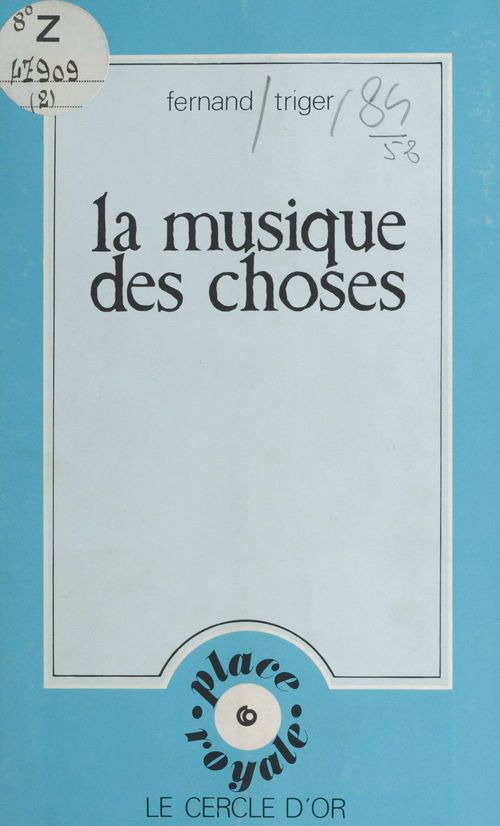 ebook cover of La musique des choses, by Fernand Triger
