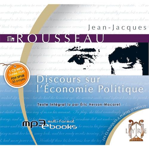 Couverture audiobook de Discours sur l´Économie politique, de Jean-Jacques Rousseau