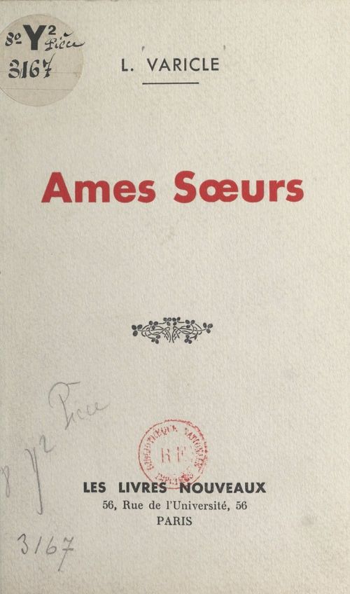 ebook cover of Âmes soeurs, by L. Varicle