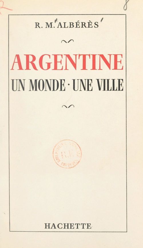 Couverture ebook de Argentine, de Rene Marill Alberes