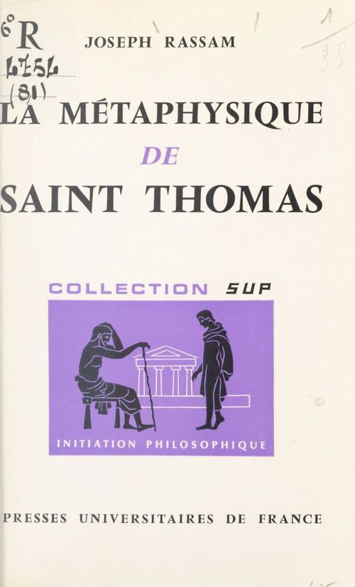 ebook cover of La métaphysique de Saint Thomas, by Joseph Rassam