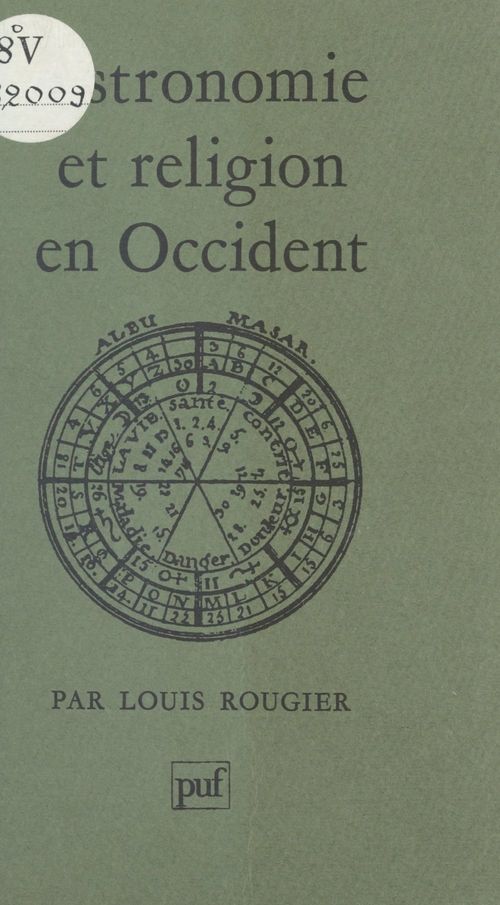 Couverture ebook de Astronomie et religion en Occident, de Louis Rougier