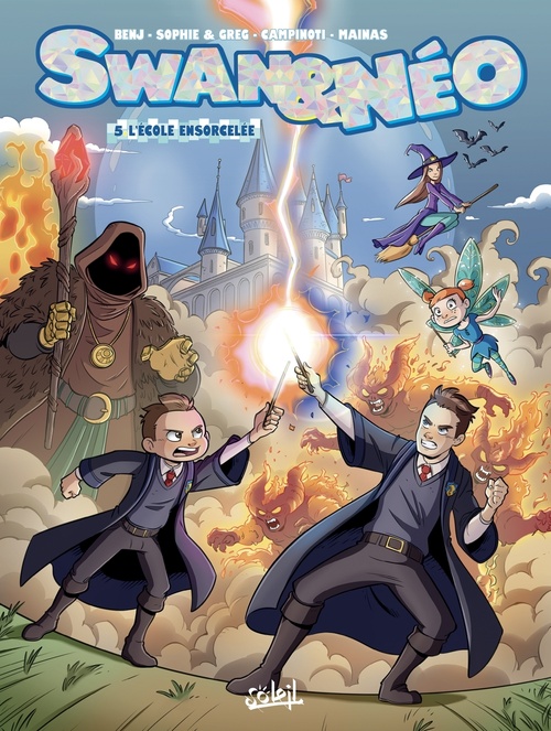 ebook cover of Swan et Néo T05 - L'École ensorcelée, by Sophie et Greg