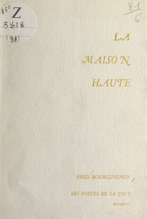 ebook cover of La maison haute, by Fred Bourguignon
