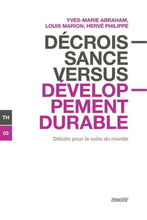Couverture ebook de Décroissance versus développement durable, de Collectif