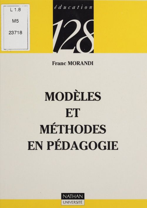 ebook cover of Modèles et méthodes en pédagogie, by Morandi