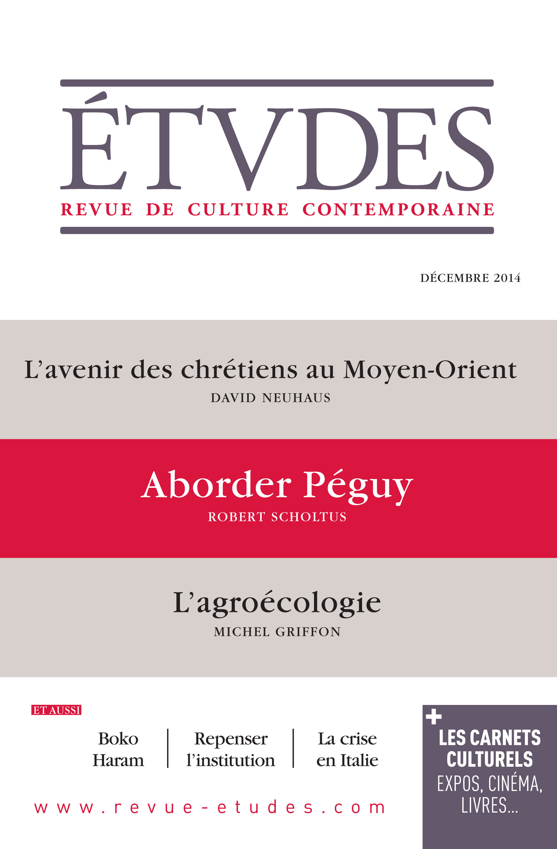 ebook cover of Etudes Décembre 2014, by Collectif